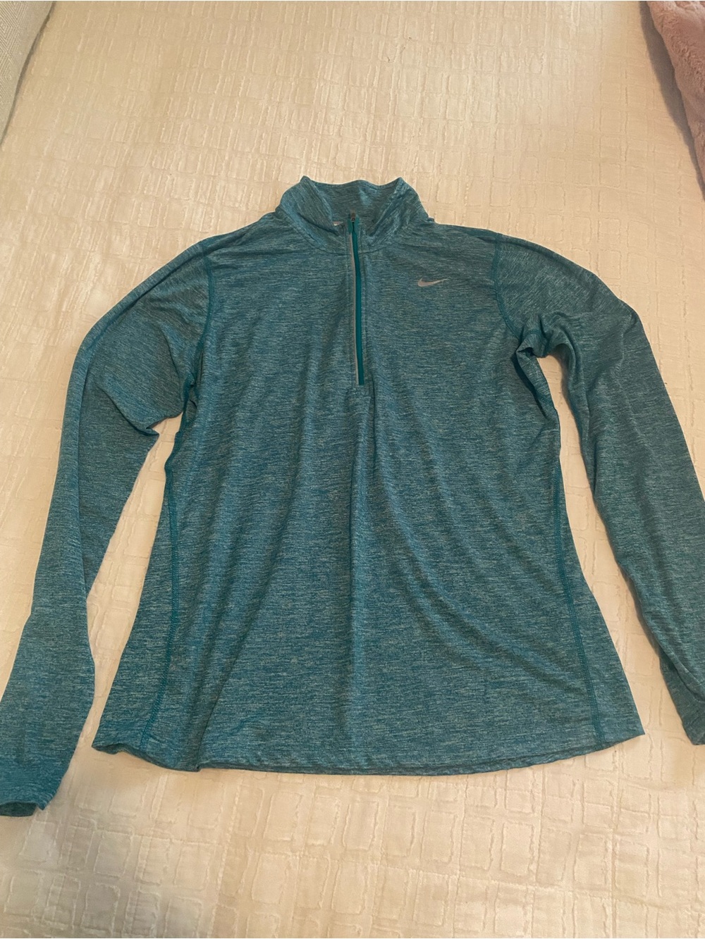 Nike Teal Blue Heather Quarter-Zip Pullover